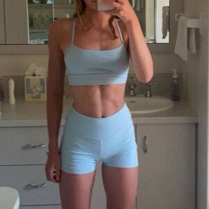 Light blue workout set